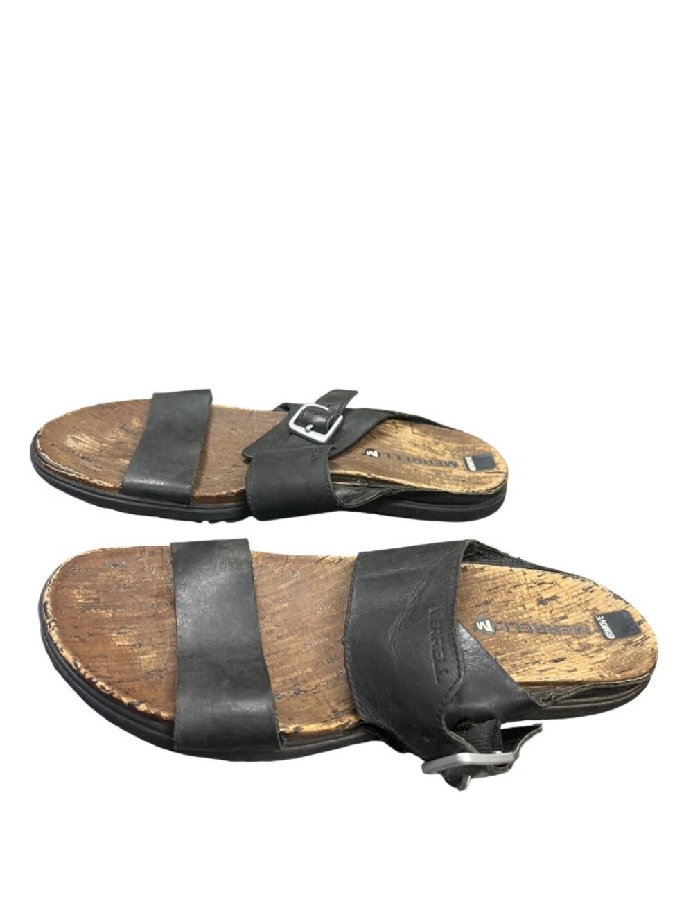 Merrell Select Move wms black leather slip on Sandals sz 9 SKU 10-141
